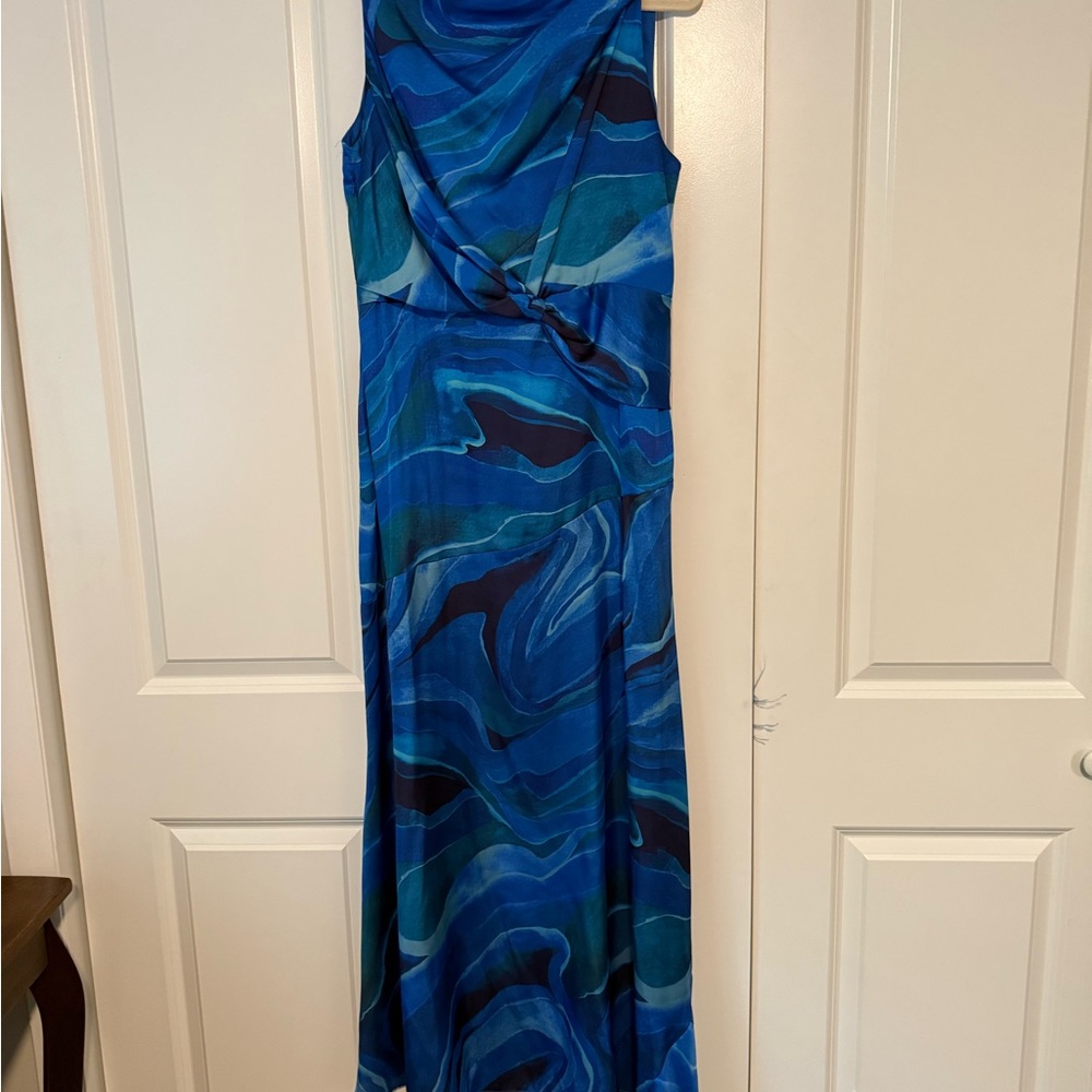 Blue Swirl Maxi Dress